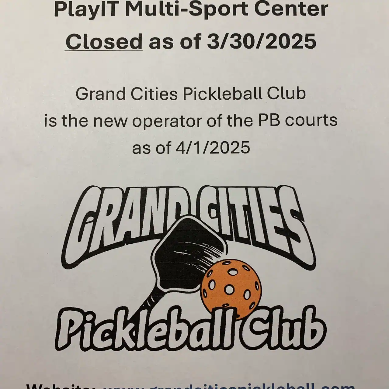 Grand Cities Pickleball Club -- new operator of PB courts at PlayIT. photo 3